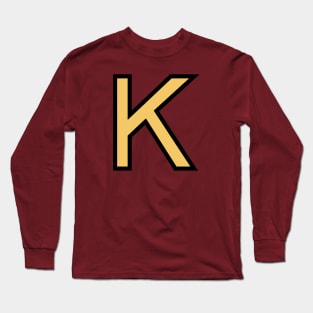 Funky Yellow Letter K Long Sleeve T-Shirt